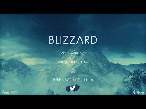 Blizzard Over Mountains | No Ads | Icy Windstorm Sounds For Sleeping