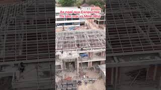 Kkk thôi qua Cam làm gì đi làm mái với mềnh đê ! #nhadep #thicongmaithai #autogate #construction