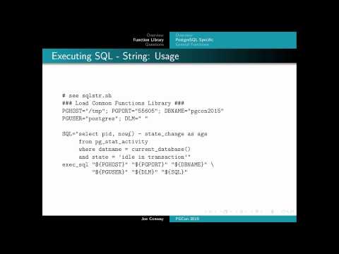 Scripting with PostgreSQL - SDPUG at CARI.net