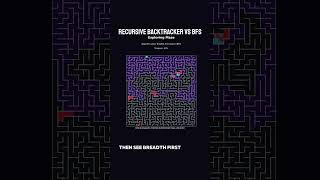 Recursive Backtracker vs BFS #coding #programming #fyp #mazegeneration #donevdev