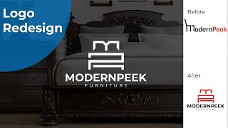 Redesign Logo Process | Furniture Company Logo Redesign | Logo design process in illustrator