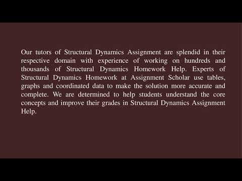 Structural Dynamics Assignment Help assignmentscholar