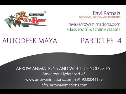 Autodesk Maya Particles part 4 in telugu