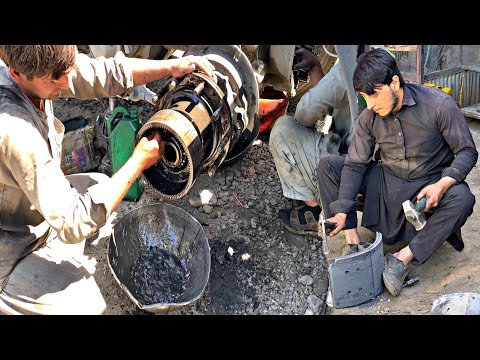 The Mercedes Truck Wheelhub Repairing and Lather Rebuilding Process