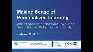 Making Sense of Personalized Learning - What It Looks Like and How it Helps Students