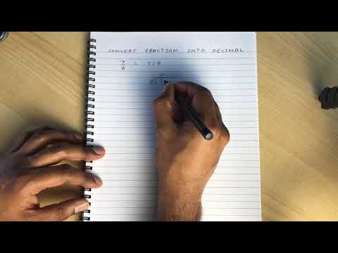 Convert fraction into decimal