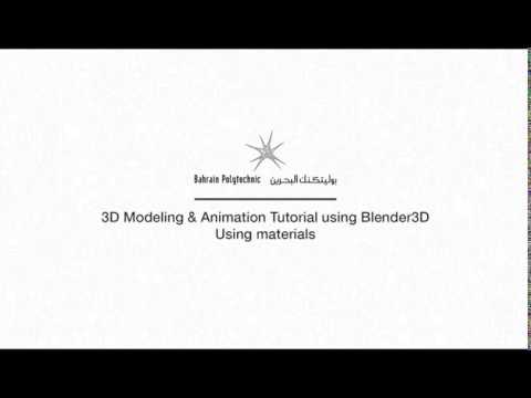3D Modeling & Animation Tutorial using Blender 3D - Using Materials
