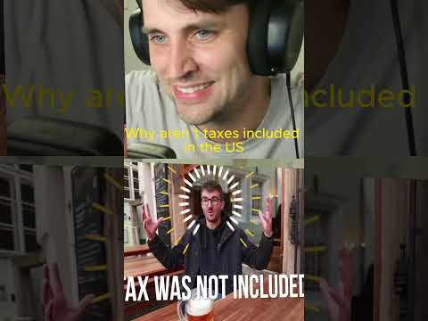 American reacts to why taxes are included in Europe #shorts #reaction #comedy #taxes