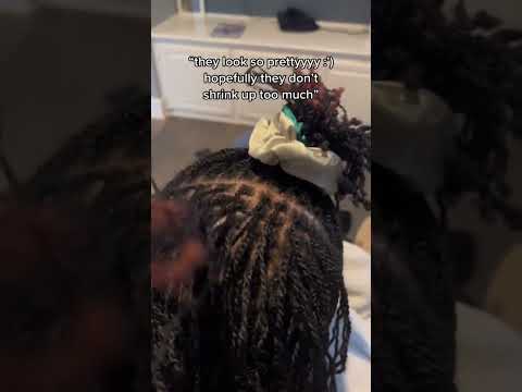 and this was only after i sprayed they w water the first time lmao #microlocs #microlocjourney #locs