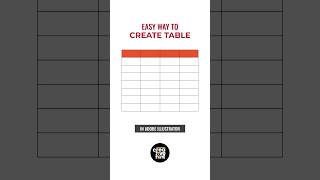 Easy way to create table in Adobe Illustrator.