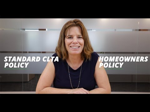 Standard CLTA vs Homeowners Policy?