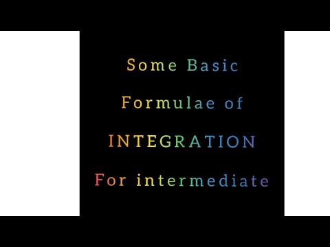 Basic formulae of integration (calculus) Class -12 Maths.How to integrate by using this formulae.
