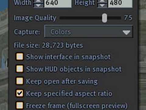 Taking and Sending Pictures (Snapshots) - Second Life