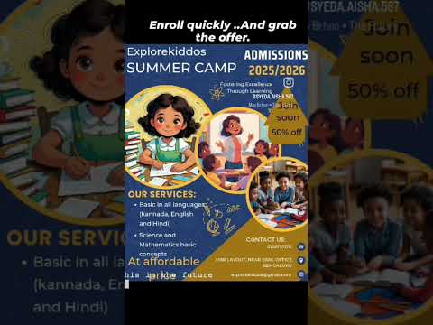 Explore kiddos 👆👆woow🤗🤗🤗🤗Summer camp and tution center for all subjects in one place. join quickly 😊