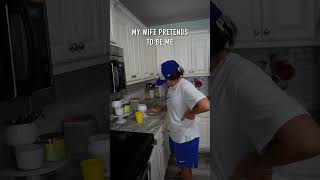 My wife pretends to be me