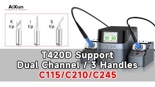 Soldering Tips For Small Electronics | Double Handles Soldering Station Support C115/C210/C245