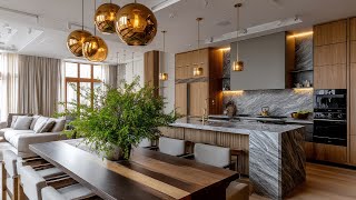 Open-Concept Modern DINING ROOM interior That Blend to The KITCHEN