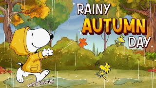 Rainy Day Jazz with Snoopy 🍂🌧️🎷|Relaxing Autumn Music to Study & Chill