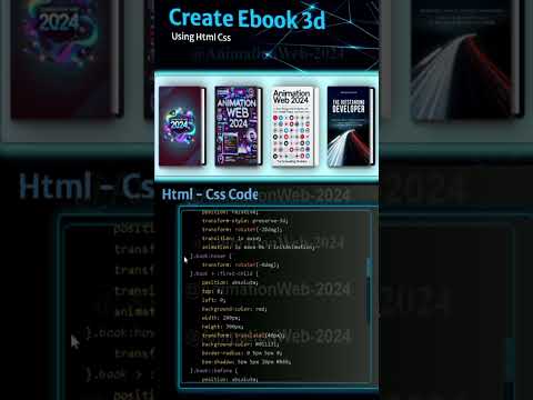 Create ebook 3d using CSS HTML #animationweb #ebook #webdevelopment #css #html #webdesign #shorts.