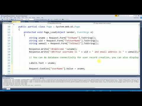 ASP .Net - C# - Request and Response - 2
