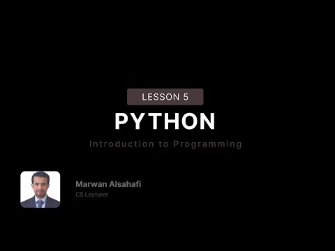 Introduction to Programming using Python lesson 05