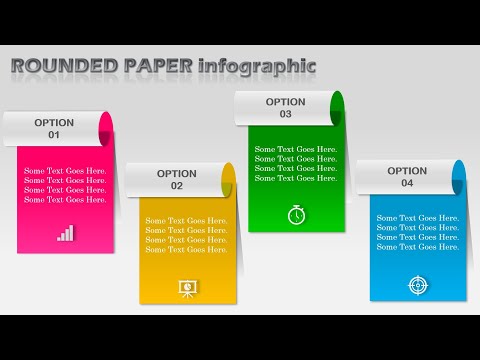 Create Rounded Paper Infographic using PowerPoint ||