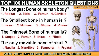 30 Very Important Human Skeleton Anatomy MCQ'S | Skeletal System Quiz | Human Bone Structure Quiz