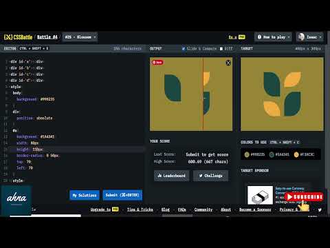Learn css by practicing | css battle challenge #25 blossom