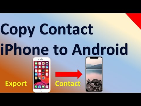 Export Contact from iPhone to android | How to copy contact from iPhone to android | iCloud to Gmail