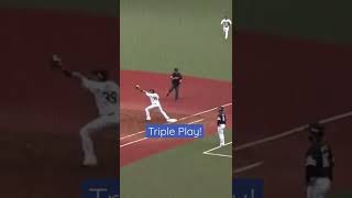 Seibu Lions turn a 5-4-3 triple play against the Fukuoka Hawks | NPB