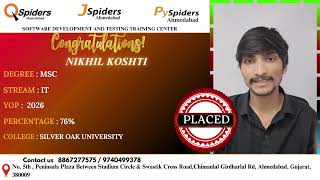 Placement Journey of BTECH graduated as Software Engineer QSpiders | Ahmedabad