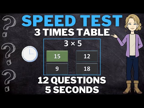3 Times Table Quiz | Practice the 3 times table | MATH SPEED TEST