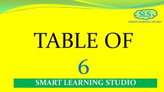 6 x 1 = 6 Multiplication, Table of Six 6, Learn Multiplication Table of Six , Math Table