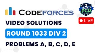 Codeforces Round 1033 (Div 2) | Video Solutions - A to E | by Vibhaas Srivastava | TLE Eliminators