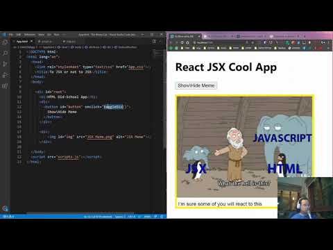 React JSX Tutorial (עברית) - Advantages over HTML-JS