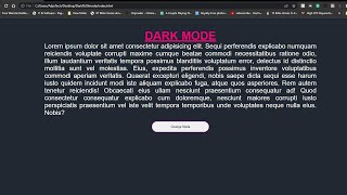 How to make dark mode website using JavaScript