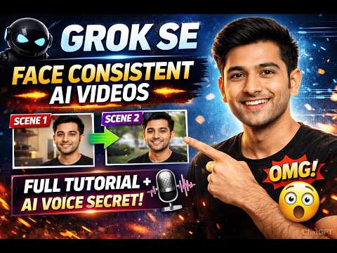 Grok Se Face Consistent AI Videos Kaise Banaye? 🤯 Full Tutorial + AI Voice Secret!