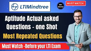 🔥LTI Mindtree Aptitude Actual Questions | Previous Year Actual Questions & Answers for Practice