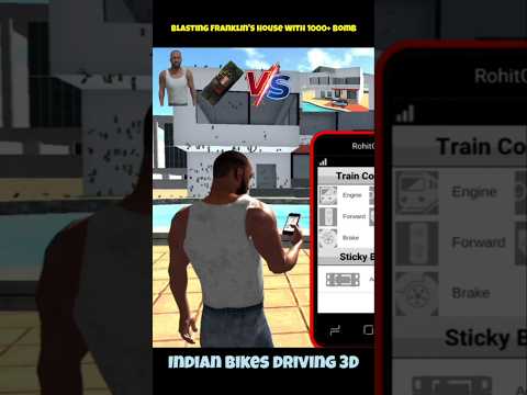 Blasting Franklin's House With 1000+ Sticky Bomb In Indian Bikes Driving 3D #shorts