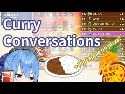 Hoshimachi Suisei and chat discuss curry
