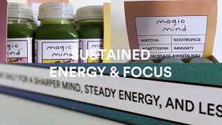 Magic Mind Energy Shots Extra Strength With Ashwagandha Lion's Mane Mushrooms Agave Green Tea Flavor