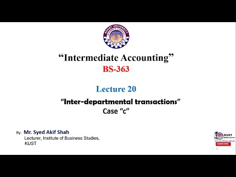 Inter-departmental transactions. Case "c"