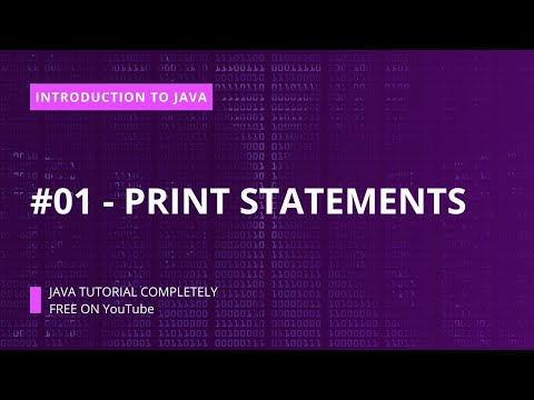 Introduction to Java : #1 - Print Statements