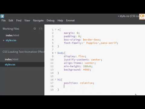 Loading Text Animation Effects CSS3-HTML5