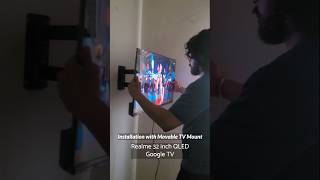 Realme QLED 32 inch Smart Google TV Full Installation with Movable Wall Mount #smarttv #qledtv #tv