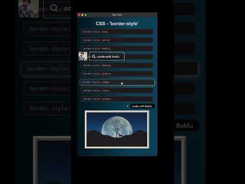 border style with css #code withBablu#html#coding #css #html #javascript #webdeveloper #php #css3