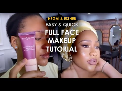 EASY AND QUICK FULL FACE #MAKEUP USING HEGAI & ESTHER PRODUCTS TUTORIAL (BEGINNER FRIENDLY)