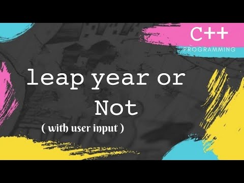 leap year or not program in C++.|#leap year
