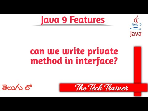 Can we write Private Method in Interface? #java9 #java #telugu #javatutorial || The Tech Trainer