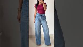 Best find on MYNTRA😍 WIDE LEG JEANS #jeans #myntrafinds #jeanshaul #shorts